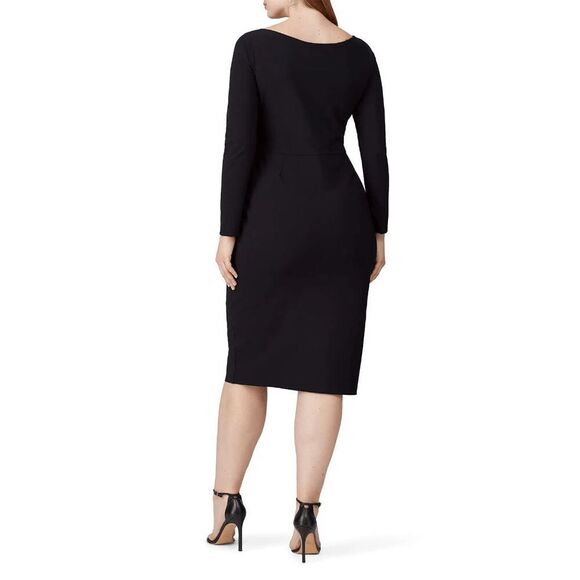 Chiara Boni La Petite Robe Black Knee Length Jersey Kaya Sheath Dress Size 38 - Picture 3 of 13